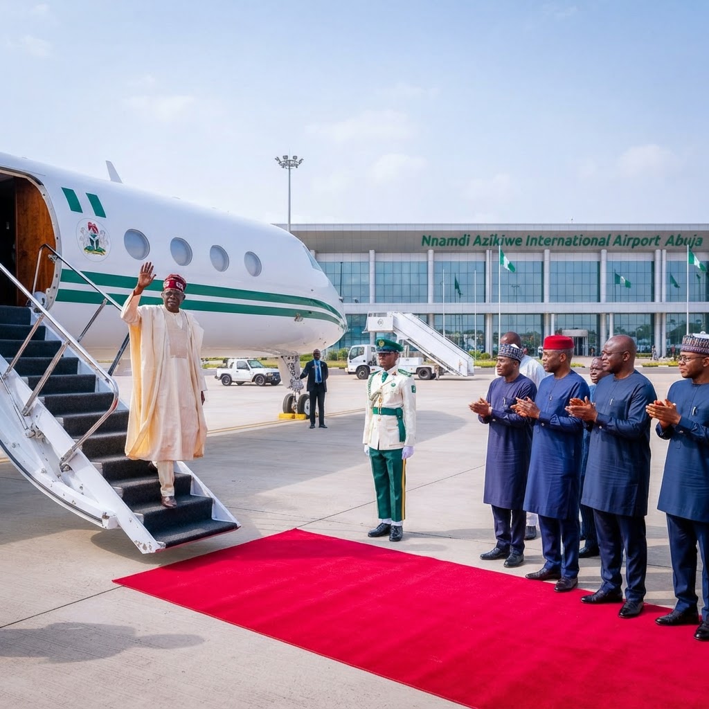 Tinubu Returns to Nigeria After 28-Day Working Vacation