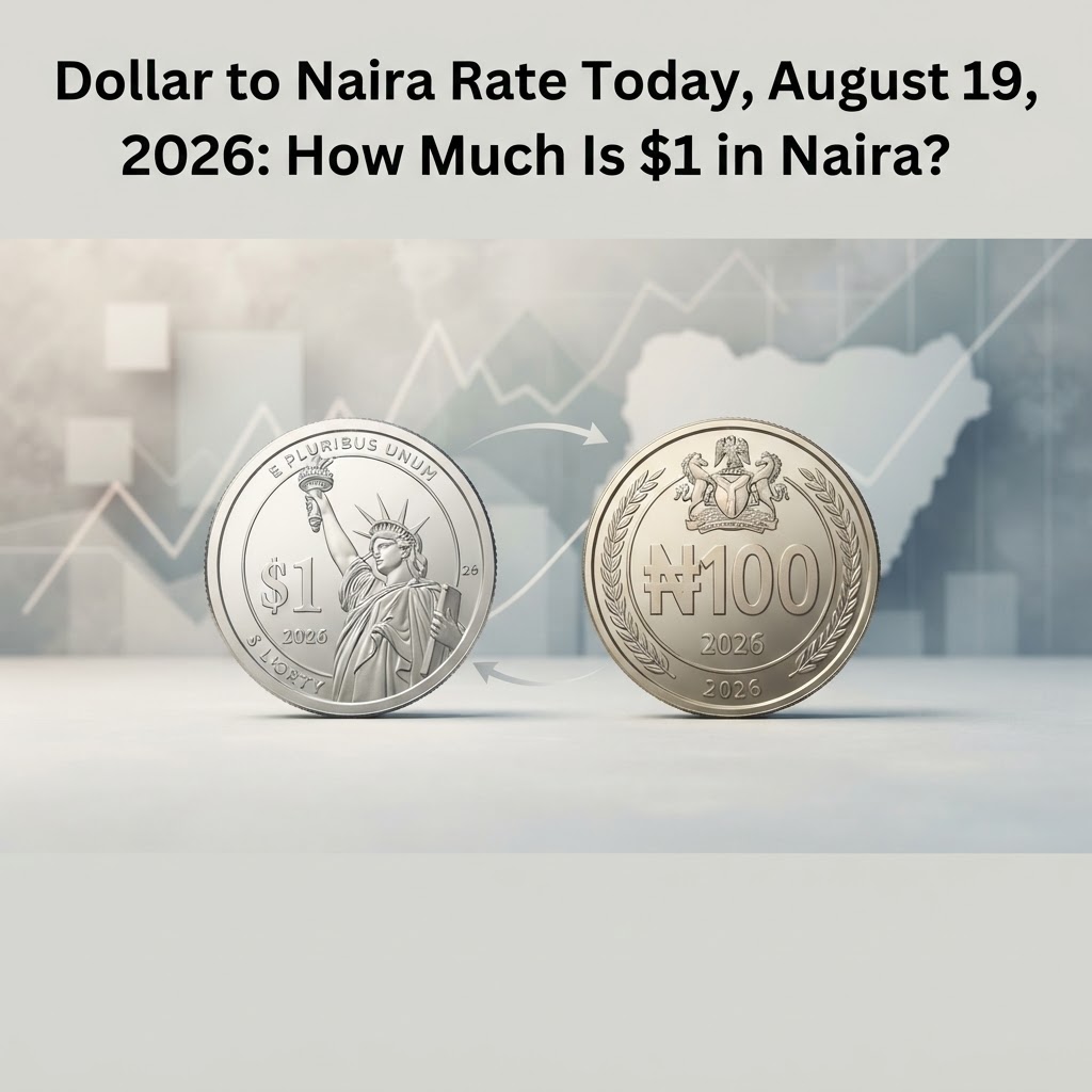 Dollar to Naira Rate Today, August 19, 2026: How Much Is $1 in Naira?